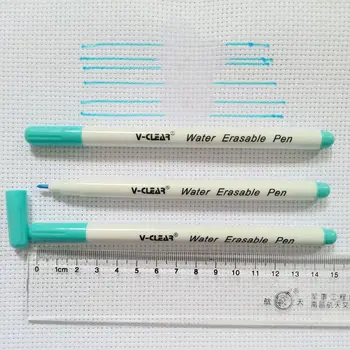 VCLEAR Blue Water Erasable Pen 3 шт Водорастворимый Маркер Для Вышивания Крестиком Стираемая Краска Для Ткани Маркерные Инструменты Для Пэчворка