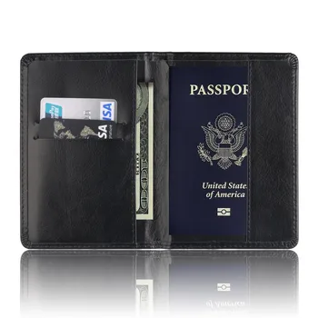 Держатель для паспорта Протектор Бумажник Визитница Мягкая обложка для паспорта Черный Держатель кредитной карты Rfid Кошелек Денежный мешок #L3 $