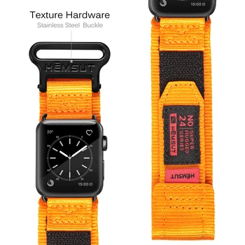 Сверхпрочный нейлоновый спортивный ремешок для Apple Watch 40 41 45 40 44 мм для iwatch 7 5 6 se 2 3 38 мм 42 мм ремешок браслет на запястье Оранжевый