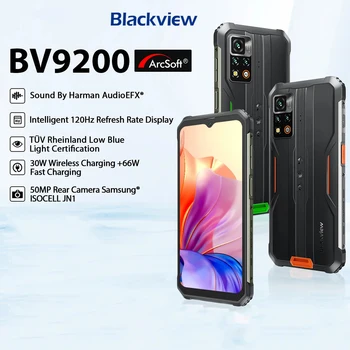 Прочный смартфон Blackview BV9200, Мобильный телефон, Мобильный телефон Android 12, 8 ГБ 256 ГБ, Быстрая зарядка 66 Вт, G96, 120 Гц