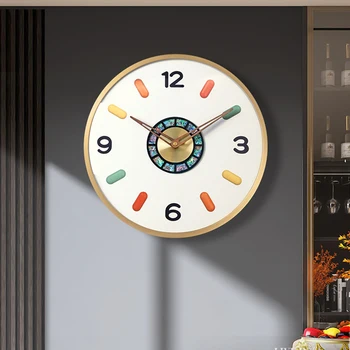 Скандинавские Бесшумные Настенные часы Роскошная гостиная Современный дизайн Настенные часы Кухня Большой Orologio Da Parete Минималистский декор WK50WC
