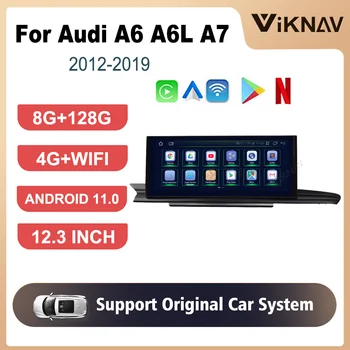 Android 11 8 + 128 Г 12,3-Дюймовый Сенсорный Экран Для BMW 7 Серии E65 E66 2012-2019 1080P HD GPS Навигация Оригинальная Автомобильная Функция DVD