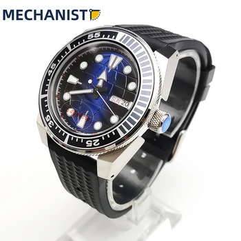 Machinist - роскошные мужские часы 42 мм, сапфировое стекло, автоматический часовой механизм NH36, водонепроницаемый, ультра-яркий зеленый светящийся циферблат