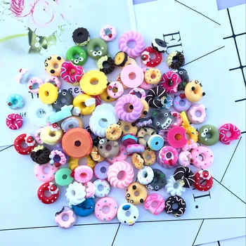 ZALEBABA 3D пончики из полимерной смеси, подвески, милый брелок для ключей, ожерелье, подвеска для украшения сережек своими руками