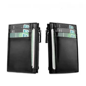 Gibo Auja - Брендовый мужской кошелек из натуральной кожи, держатель для карт, кошелек для монет, минималистичный держатель для кредитных карт