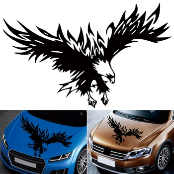 Наклейка на капот автомобиля с изображением летающих крыльев орла с племенным рисунком, наклейка на кузов грузовика внедорожника, универсальные наклейки для аксессуаров автомобиля