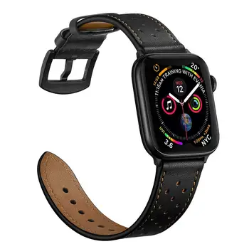 Кожаный ремешок для Apple watch band 44 мм 40 мм iWatch Band 42 мм 38 мм Первый слой кожаного браслета ремешок для apple watch 4 5 3 2 1