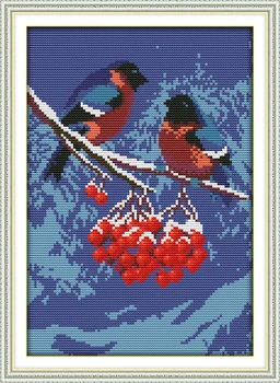 Снежная перелетная птица (2) набор для вышивания крестиком мультфильм 11 карат количество стежков на холсте вышивка DIY рукоделие ручной работы плюс