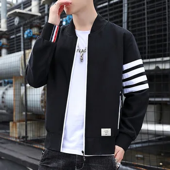 Демисезонный Модный свитшот Harajuku на молнии, молодежный кардиган оверсайз, уличная одежда бренда Four Bars Simplicity Jacket