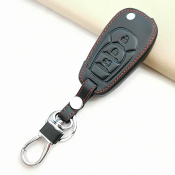 Кожаный чехол для ключей от автомобиля с 3 кнопками для Chevrolet Aveo Cruze 2014 2015 2016 2017 2018 2019 2020 Брелок для защиты от дистанционного управления