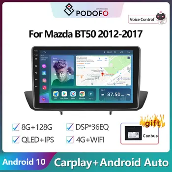 Podofo 2Din Android Автомобильный Радиоприемник Multimidia Видеоплеер Для Mazda BT50 2012-2017 GPS Навигация Carplay Авто Стерео Головное Устройство