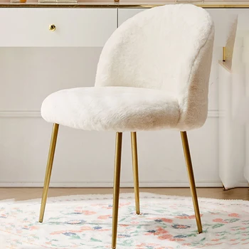 Розовый макияж Парикмахерские Стулья для гостиной Nordic Ground Дизайнерский стул для спальни с односпальной кроватью Офис Poltronas Мебель для дома YX50LC