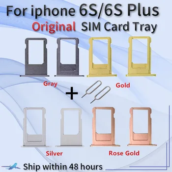 Новый держатель лотка для sim-карты Слот для лотка для iphone 6S 6S Plus Сменная деталь Гнездо адаптера держателя SIM-карты черный, белый
