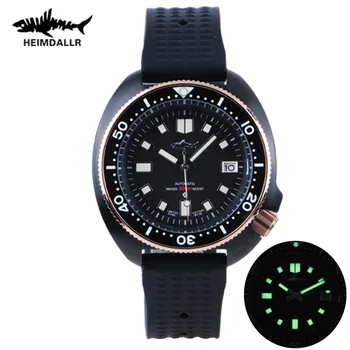 Heimdallr Black Abalone Мужские Часы для Дайверов Мужские Автоматические Часы Спортивные Механические 200 М Водонепроницаемые C3 Люминесцентные Сапфировые Часы NH35
