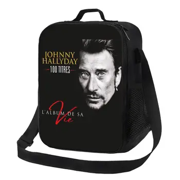 Утепленная сумка для ланча Johnny Hallyday Rock для школы Singer French Франция Герметичный термоохладитель Bento Box для женщин и детей