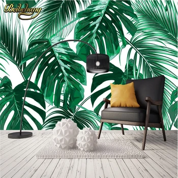 тропический лес бейбехан растение банановые листья Пользовательские Фотообои 3D Стерео Большие Фрески гостиная диван-кровать обои для спальни настенная роспись