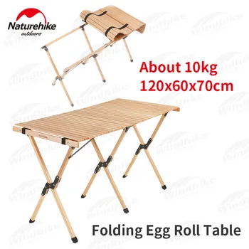 Naturehike Высокий Складной стол для роллов для яиц 120x60x70 см Походный Портативный стол для барбекю, стол для пикника, Обеденный стол, Складной Пляжный столик