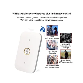 4G Мобильный WiFi Разблокированный маршрутизатор 4G MiFi WiFi Модем Точка доступа Портативный маршрутизатор с аккумулятором емкостью 1500 мАч