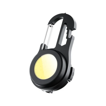 Светодиодный брелок-фонарик 800 люмен, перезаряжаемый брелок-фонарик COB, карманные фонарики