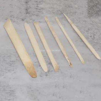 Керамический Глиняный Инструмент Bamboo Piece Набор из 6 частей DIY Для изготовления Глины Обучающая Глиняная Заготовка Интерфейс Чайника Ремонт Заготовки Нож Для Лепки
