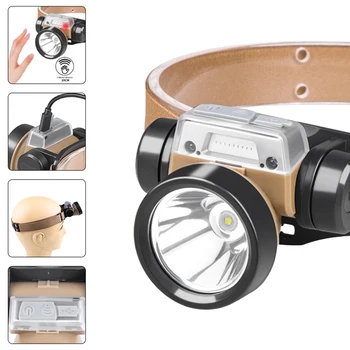 Налобный фонарик 400лм для кемпинга Легкие налобные фонари Водонепроницаемые 5 режимов Супер яркий белокрасный свет для пеших прогулок велосипедных приключений
