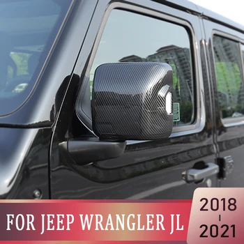 Боковое Зеркало Заднего Вида Автомобиля Для Jeep Wrangler JL 2018-2023 Отделка Корпуса ABS Пластик Хромированная Формовочная Крышка Аксессуары