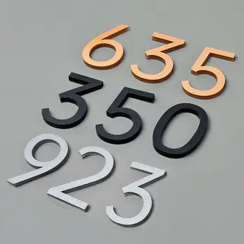 Матовый акриловый цифровой номер дома моды 3D-паста Современный стиль Noric Ins 100/70/50 мм Дверные таблички