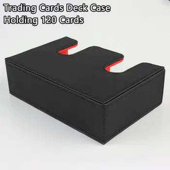Удобная коробка для торговых карточек, ударопрочная коробка для карточек, двойные сетки для 120 карт, игровые карточки, держатель для торговых карточек