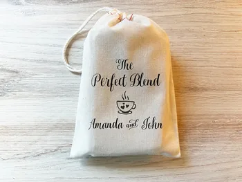 20ШТ, Кофейная сумка для свадебных подарков с идеальной смесью - Кофейные сувениры для свадьбы, персонализированные хлопковые сумки для подарков на заказ
