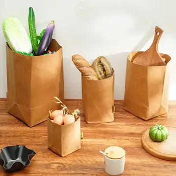 Моющаяся Крафт-бумага, настольный горшок для цветочных суккулентов, горшок для многоразового использования, многофункциональные кухонные принадлежности для хранения продуктов