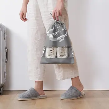 5 шт. Сумка для хранения, портативная сумка, пылезащитный многоцелевой пластик, нелегкая деформируемая обувь, сумка для хранения обуви, сумка на шнурке для дома