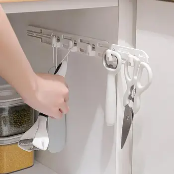 Настенный крюк Прочная Несущая Вешалка для посуды Выдвижной крючок для подвешивания в шкафу