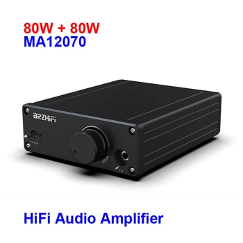 2 *80 Вт Infineon MA12070 Цифровой Аудио Усилитель мощности MA12070P Динамики 20 Вт ~ 200 Вт Hi-Fi Стереоусилитель класса D Aux DC15-19V