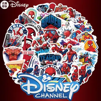 50шт стикеров Disney Channel Человек-паук DIY Дневник Ноутбук Багаж Скейтборд Наклейки с граффити Забавная классическая игрушка