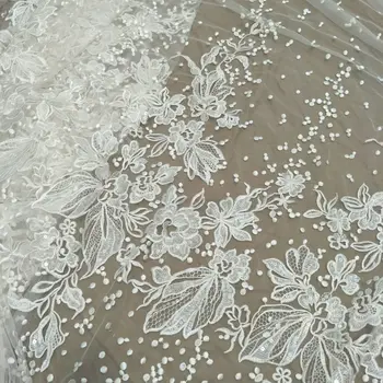 новейшая кружевная ткань для свадебного платья шириной 130 см кружевная ткань с блестками кружевная ткань продается ярдами