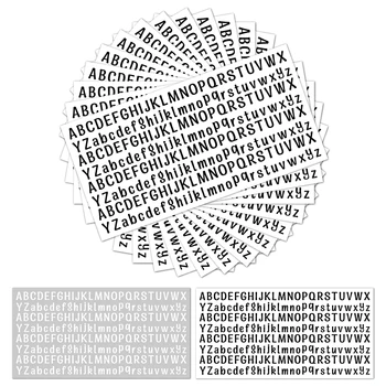 Черно-белые английские буквы алфавита, заглавные строчные наклейки, самоклеящиеся наклейки для скрапбукинга 