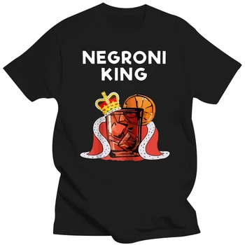 Летняя крутая хлопковая повседневная футболка с круглым вырезом и принтом Negroni King 2019, размер s-3xl