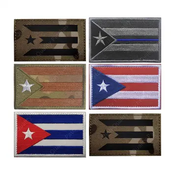 Южноамериканский флаг, Пуэрто-Рико, ИК-идентификационный значок, Куба, светоотражающая повязка, значок морального духа, вышитые нашивки