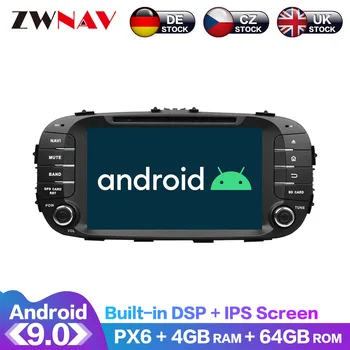 Android 9,0 IPS экран PX6 DSP для kia Soul 2014 2015 2016 - 2020 Автомобильный мультимедийный плеер без DVD GPS, головное устройство, радио, аудио, стерео