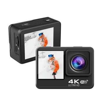 JUNNX Touch с двойным экраном, 24-мегапиксельная мини-камера, WiFi Action Camara Vlog, наружная водонепроницаемая экшн-камера HD 4K и спортивная камера