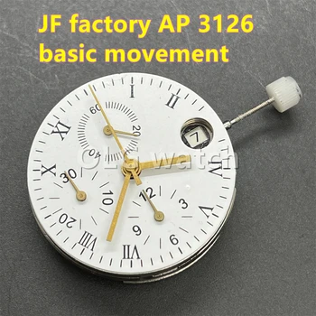 J Factory AP 3126 базовый механизм Хронограф секунды на 12 часах Механизм с автоподзаводом 7750 Дата замены часовых деталей 6.9.12