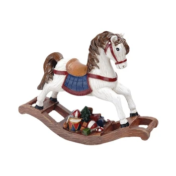 Рождественская фигурка лошади, скульптура животного, подарок на день рождения для мальчиков и девочек