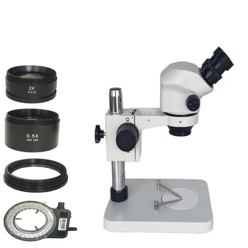 Высококачественная Бинокулярная Стереомикроскопическая Головка 3.5X-50X С Регулируемым Зумом Microscopio Для Промышленного Ремонта Лаборатории Мобильных Печатных Плат Телефонов