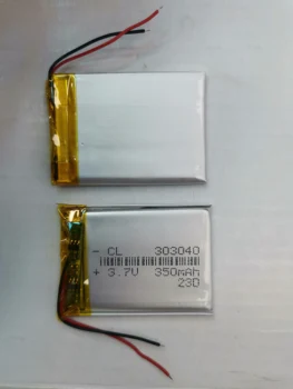 3,7 В 2 провода 303040 033040P литиевая батарея емкостью 350 мАч с платой защиты, используется для Bluetooth MP4 1 шт./лот
