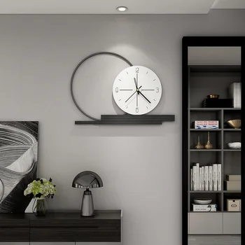 Современные 3D настенные часы Черно-белое настенное украшение в китайском стиле Украшения для дома Креативные настенные часы