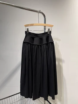 2023 Новые женские весенне-летние юбки в складку, Милые элегантные шикарные однотонные низы высокого качества, Дизайнерская повседневная одежда для подиума