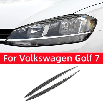 Для Volkswagen Vw Golf 7 Gti Mk7 2013-2019 Автомобильные Фары Из Углеродного Волокна, Декор Для Бровей, Наклейка, Накладка, Рамка, Автомобильные Аксессуары