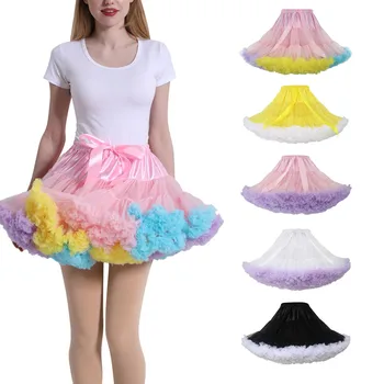 2023 Женская Нижняя юбка-качели, мини-юбка Sweet Girl, многослойная тюлевая балетная юбка для танцев, Женская нижняя юбка