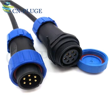 Стыковой Соединитель кабеля серии SP21 2 3 4 5 6 7 8 9 10 12 контактный Наружный Промышленный Водонепроницаемый Штекер IP68 с разъемом-розеткой