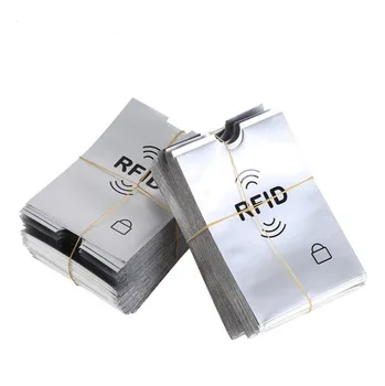 10 шт. Защитный чехол для кредитных RFID-карт с защитой от сканирования, переносной держатель для банковских карт из антимагнитной алюминиевой фольги